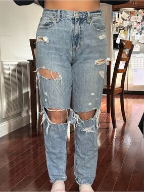 pistola Light Blue Distressed Boyfriend Jeans